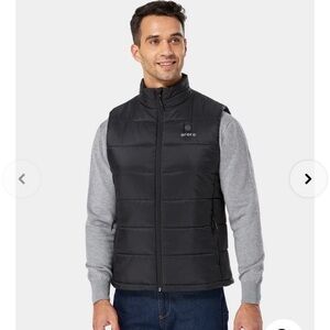 Ororo Heated Vest Men’s XL Black Quilted Puffer Full Zip No Battery Pack